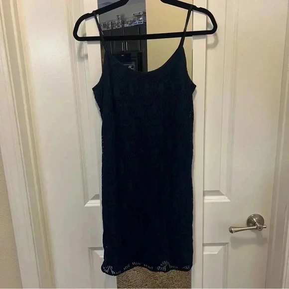 Lilly Pulitzer Navy Blue Lace Tank Dress - Picture 2 of 8